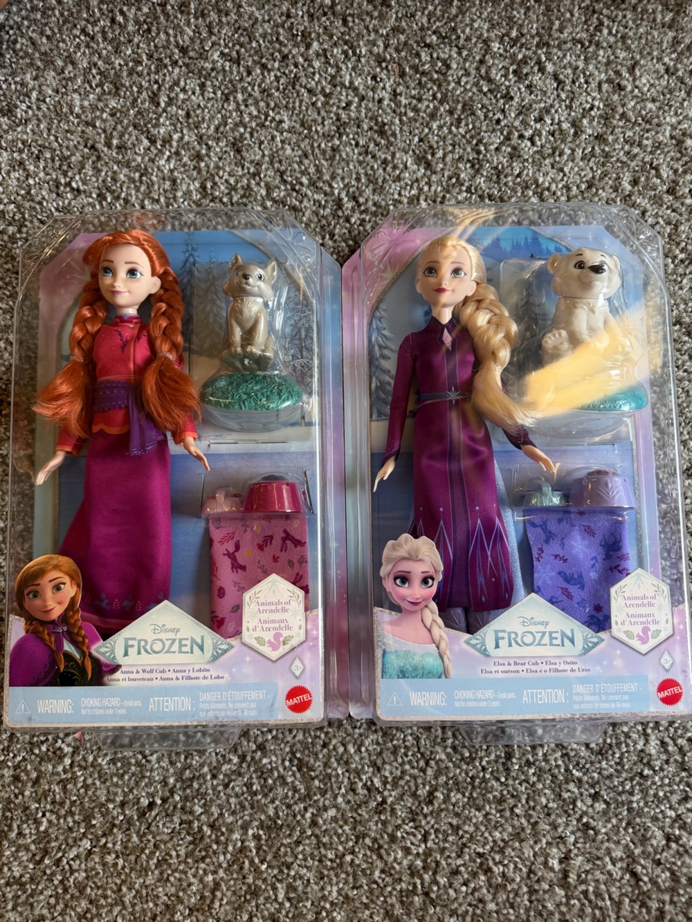 Disney Anna and  Elsa Doll Outfit Set - Magenta and Pink